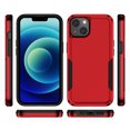 thumbnail image 2 of for iPhone 14 Plus Case, Dual Layers Shell Hard PC + Soft TPU Back Shell Heavy Duty Military Drop Protection Rugged Shockproof Hybrid Case for iPhone 14 Plus, Red+Black, 2 of 8