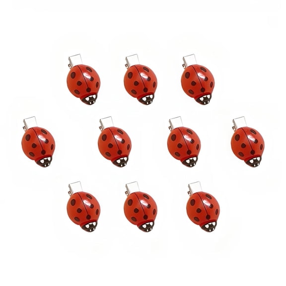 BZCOE 10 Pcs Fun Ladybug Hair Clips Funky Insect Bug Hair Clips for Teen Girls Women Cute Decorative Whimsical Accessories for Back to School Halloween Cosplay Themed Party