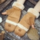 thumbnail image 3 of Sonducket Guantes de imitación para mujer, manoplas acogedoras para invierno, cálidos, sin dedos, , mitones peludos para el frío guantes y mitones Negro, 3 of 6