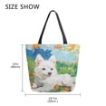 thumbnail image 5 of Large Canvas Bag 13.5x5.1x15 Inch Canvas Bag Shopping Canvas Bag Suitable For Outing Shopping Travel Out Of Large Capacity Storage Oil Painting Dog, 5 of 9