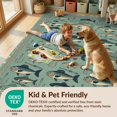 thumbnail image 4 of Design&I 4'x6' Washable Area Rug Fish Fishing Cabin Vintage Tackle Border Clownfish Lake Trout for Home Office, Under Desk, Snag-Free Skid-Resistant Medium, 4 of 7