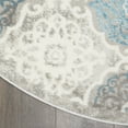 thumbnail image 4 of Home Dynamix Boho Andorra Transitional Damask Area Rug, Gray/Blue, 7' 10" Round, 4 of 5