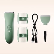 Meridian Trimmer Original Bikini & Body Hair Grooming Shaver, USB Rechargeable Electric Shaver for Women & Men, Sage