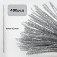 thumbnail image 2 of 400pcs 6mm x 12 Inch Silver Chenille Stem Pipe Cleaners, Pipe Cleaners Craft Supplies, for DIY, Creative Home Art Craft Decorations, 2 of 5