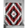 thumbnail image 5 of Shower Curtain Aztec Boho Bathroom Curtains with Hooks, Waterproof Fabric Bohemian Abstract Geometric Red Black Bath Shower Curtains Set for Bathroom Bathtubs Decor 36x72 Inch, 5 of 8