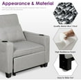 thumbnail image 6 of Coewske 3 in 1 Convertible Sofa Bed Chair Sleeper Recliner w/ Adjustable Backrest & Pillow Gray, 6 of 6