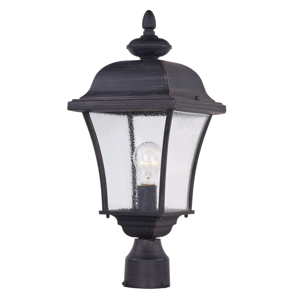 Outdoor Post Light Bulb Fixture 1 Light Bulb Fixture With Rust Patina