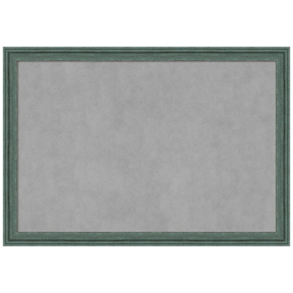 Amanti Art Upcycled Teal Grey Framed Magnetic Board 39 x 27 in.