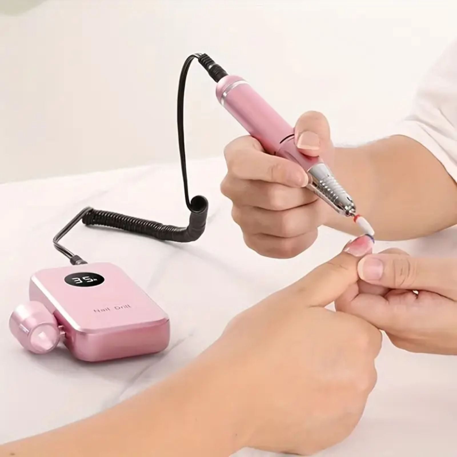 Electric Nail Drill - PRO 35000RPM Electric Nail File Nail Drills for Acrylic Nails Professional with Drill Bits Manicure Pedicure Supplies Use Nail Art for Home DIY Salon Use