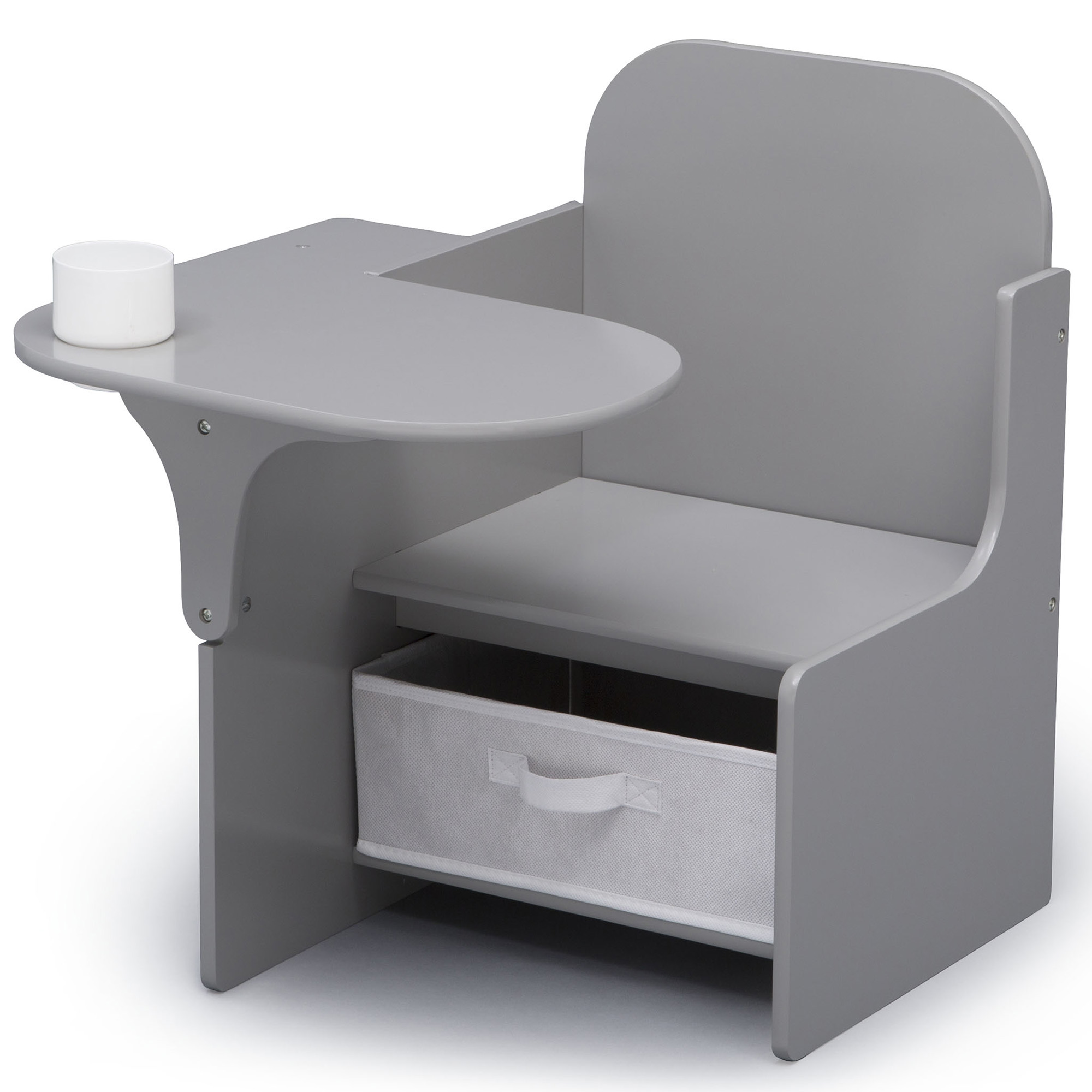 Delta Children Classic Chair Desk with Storage Bin, Gray photo 7
