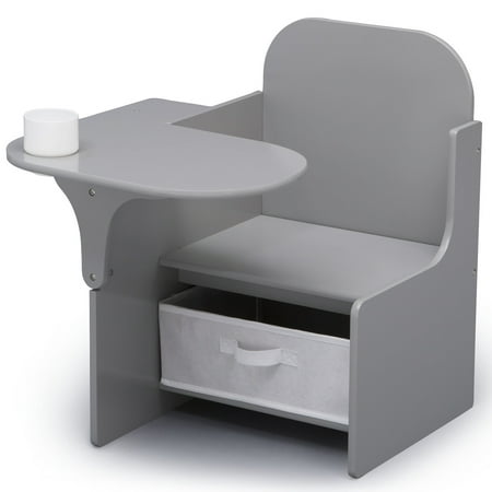 Delta Children Classic Chair Desk With Storage Bin, Greenguard Gold Certified, Grey
