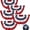 5pack-Bunting-2x4Ft, variant on 1.5x3 Ft American Bunting Flag Memorial Day USA Patriotic Pleated Half Fan Bunting with Embroidered Star Outside Porch Veterans Day Decoration 4th of July Red White & Blue Independence Day Bunting