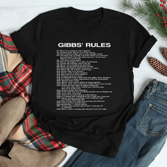 Fabled Gibbs Rules Quote Classic TV Inspired Gift Unisex T-Shirt up to size 5XL