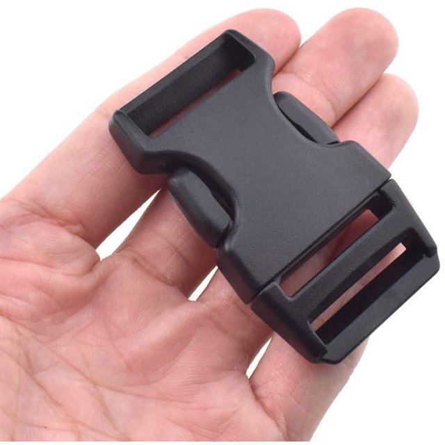 Boucles de Libération Rapide Côté 1 Pouce de Large F Style Unique Réglable Clip Dur Épais en Plastique Noir pour la Réparation Nylon Sangle Sangle Bateau Couverture Métier Sangles de Bagages Collier pour Animaux de Compagnie 4 Pack
