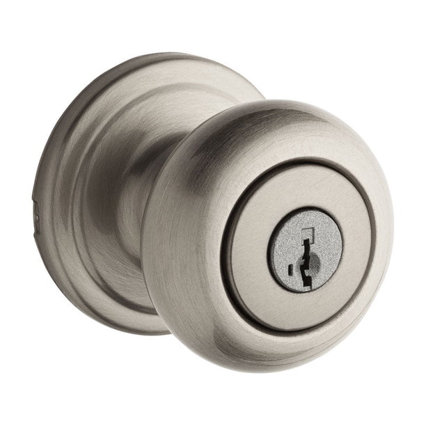 Pomo para puerta de entrada Kwikset SmartKey Juno Satin Nickel KW1