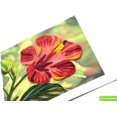 thumbnail image 5 of Hibiscus Flower, quilling art greeting card for birthday, valentine's day, mother's day, anniversary, thank you, get well, 6" x 6", 5 of 8