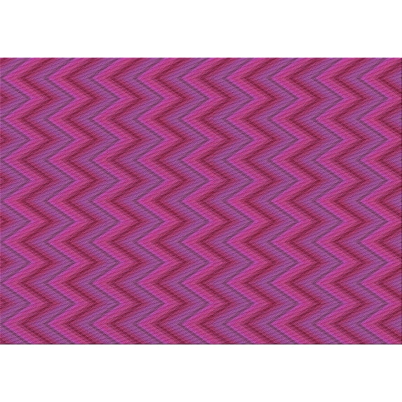 Ahgly Company Indoor Rectangle Patterned Neon Pink Area Rugs, 3' x 5'