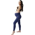 thumbnail image 2 of Ingrid & Isabel Basics Maternity 7/8 Active Leggings with Fold Over Panel, Navy, 2 of 6