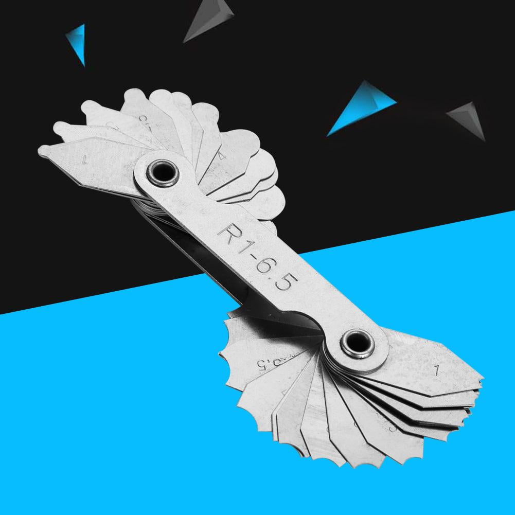 Tebru Radius Gauge, Convex Gauge, Stainless Steel Radius Fillet Gauge