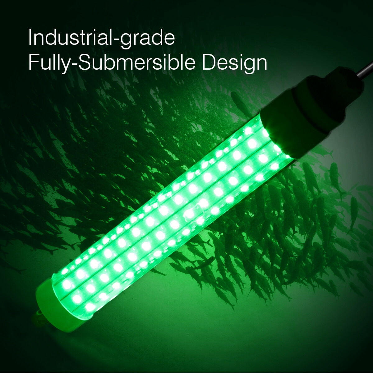 12V LED Green Underwater Submersible Night Fishing Light Crappie Shad Squid Boat