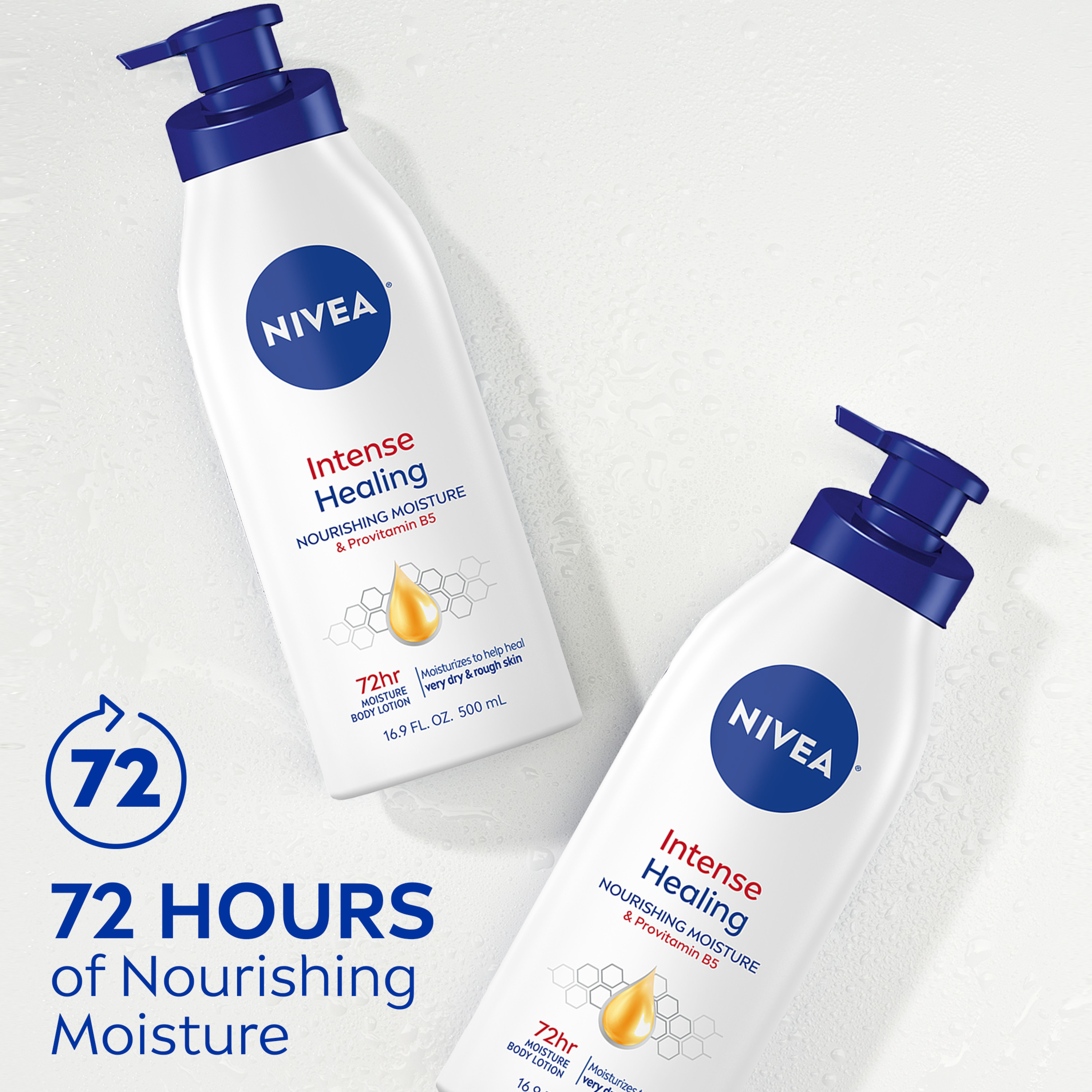 NIVEA Intense Healing Body Lotion, 72 Hour Moisture for Dry to Very Dry Skin, 16.9 Fl Oz Pump Bottle - image 5 of 11