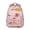 Pink-18, variant on Geometric Plaid Backpack Striped and Checkered Fusion Design Stylish Students School Bag