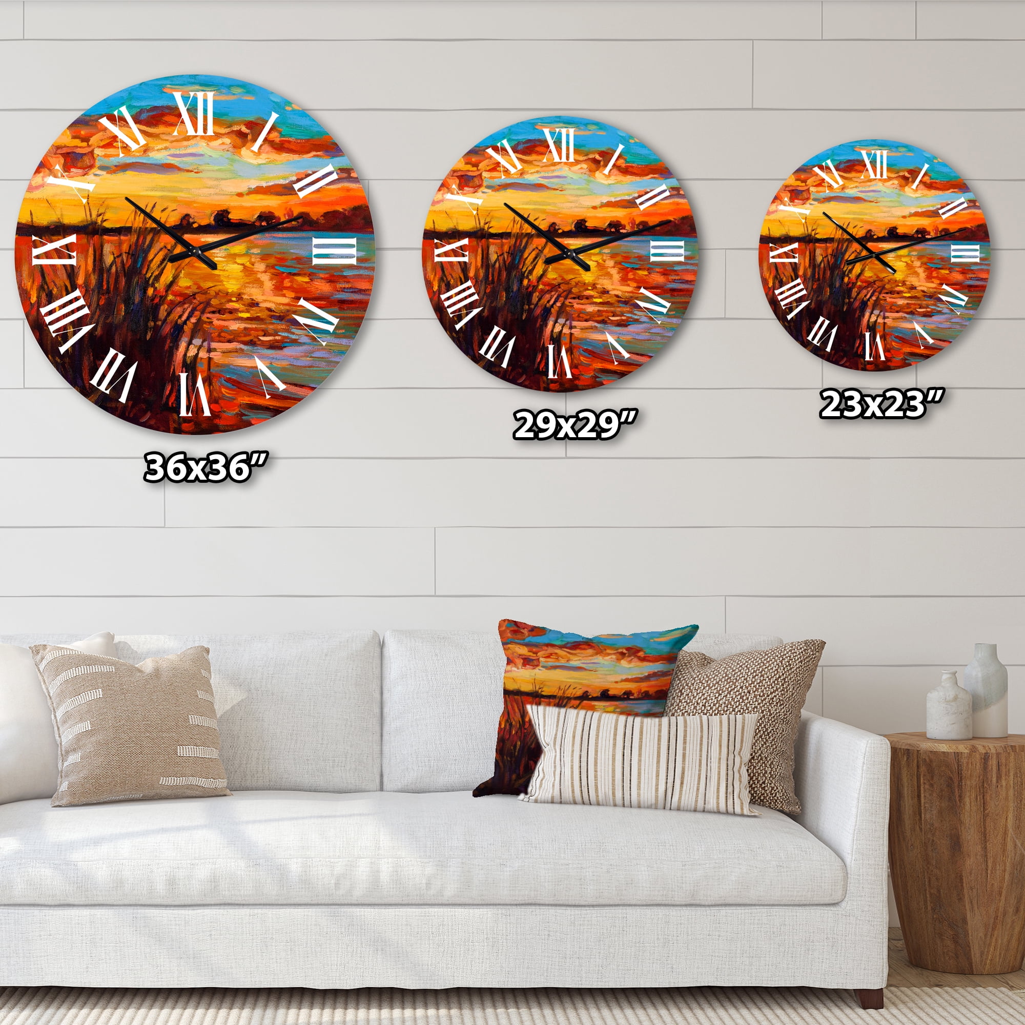 Designart 1 in Quartz Coastal Wall Clock