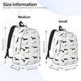 thumbnail image 2 of Disketp Dachshund Dog print Canvas Backpack Lightweight Travel Daypack Student Rucksack Laptop Backpack-Small, 2 of 5