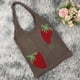 thumbnail image 1 of Bolso informal para mujer, bolso tejido con patrón de fresa estético para mujer y niña Sywqhk Para Estrenar, 1 of 3