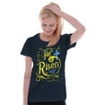 thumbnail image 4 of He Is Risen Jesus Christ Christian Womens Slim Fit Graphic Tee Brisco Brands S, 4 of 5