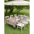 thumbnail image 4 of Outdoor Tablecloths with Umbrella Hole & Zipper, Sunflower Vintage Rectangle Tablecloth 52x70 Inch, Yellow Floral Summer Botanical Retro Art Waterproof Table Cloth, Patio/Pool/Picnic Table Covers, 4 of 8