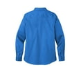 thumbnail image 5 of Port Authority Ladies Long Sleeve SuperPro React Twill Shirt, Strong Blue, 3X-Large, 5 of 5
