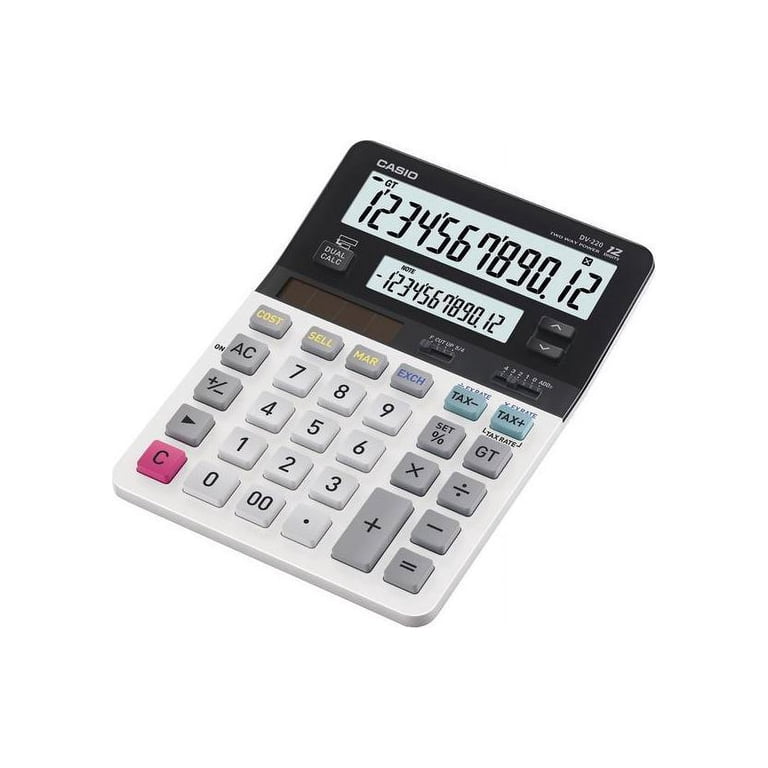Casio dv220 12 Digit Dual Display Desk Calculator - Walmart.com