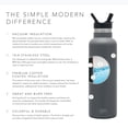 thumbnail image 7 of Simple Modern 20oz Ascent Water Bottle With Straw Lid - Stainless Steel Hydro Tumbler Flask - Double Wall Vacuum Insulated Small Reusable Metal Leakproof -Graphite, 7 of 7