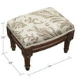 thumbnail image 2 of 123 Creations Taupe Tuscan Floral Footstool with wood stained finish, 2 of 3