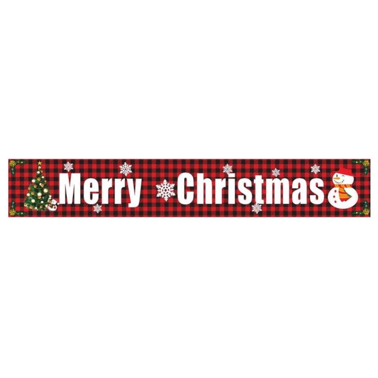 Wobbox Merry Christmas Banner - Preassembled, Festive Home Decor, Perfect For Parties & Holidays