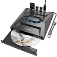 thumbnail image 1 of Unidad externa de CD/DVD SUIDEK Grabadora portátil USB C con lector SD, 1 of 7