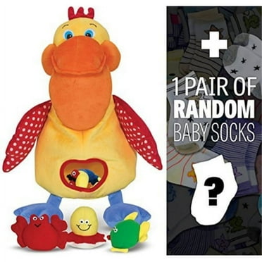 K's Kids Hungry Pelican Plush   1 Free Pair of Baby Socks Bundle [91541]