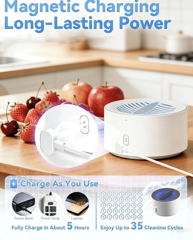 puriproduce Vegetable Cleaner & Home Wash, Advanced Electrolysis Purifier,Portable Home Produce ,Automatic Cleaning, For Fresh Fruits, Veggies & Seafood, Portable Home Produce