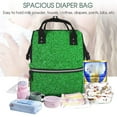 thumbnail image 5 of Fuzoiu Green Sparkling Shiny Print Diaper Bag Backpack,Baby Essentials Travel Tote,Multi function Waterproof Diaper Bag, Travel Essentials Baby Bag - Unisex, 5 of 6