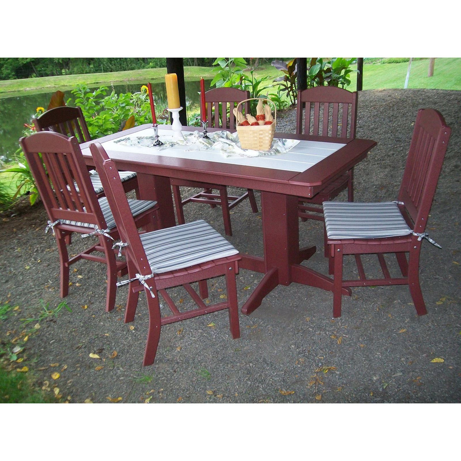 A &amp; L Furniture Two-Tone Poly 7-pc. Rectangle Patio Set with Side Chairs - image 2 of 2