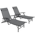 thumbnail image 1 of Outsunny Ensemble de 2 Chaises Longues, Chaise Longue Pliante d'Extérieur, Gris, 1 of 10