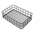 thumbnail image 4 of Cesta de alambre para almacenamiento, resistente, rectangular, estilo rústico, organizador de metal, organizador para el hogar, para lavandería, L, 4 of 9