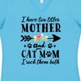 thumbnail image 3 of Inktastic I Have 2 Titles Mother and Cat Mom I Rock Them Both Women's V-Neck T-Shirt, 3 of 4