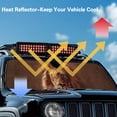 thumbnail image 4 of HUIACONG Brown Lions Windshield Sunshade Front Window Sun Shade Foldable Sun Visor for Jeep Wrangler TJ JK JKU Sport Sahara Rubicon 2 Door & 4 Door, 4 of 6