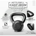 thumbnail image 3 of Yes4All 25lb Cast Iron Kettlebell with Rubber Base, Single, 3 of 8