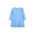 thumbnail image 3 of Bellafa Toddler Girl Long Sleeve Dress Stripe Flower Christmas Easter Cotton Casual Tunic Playwear Basic Shirt Party Dresses, 3 of 8