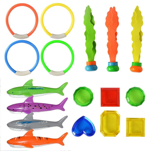 Juguetes Para Bucear En La Piscina Juego De Juguetes Para Bucear Bajo El Agua Grandes Regalos Para Niños Kearding OD013235-00