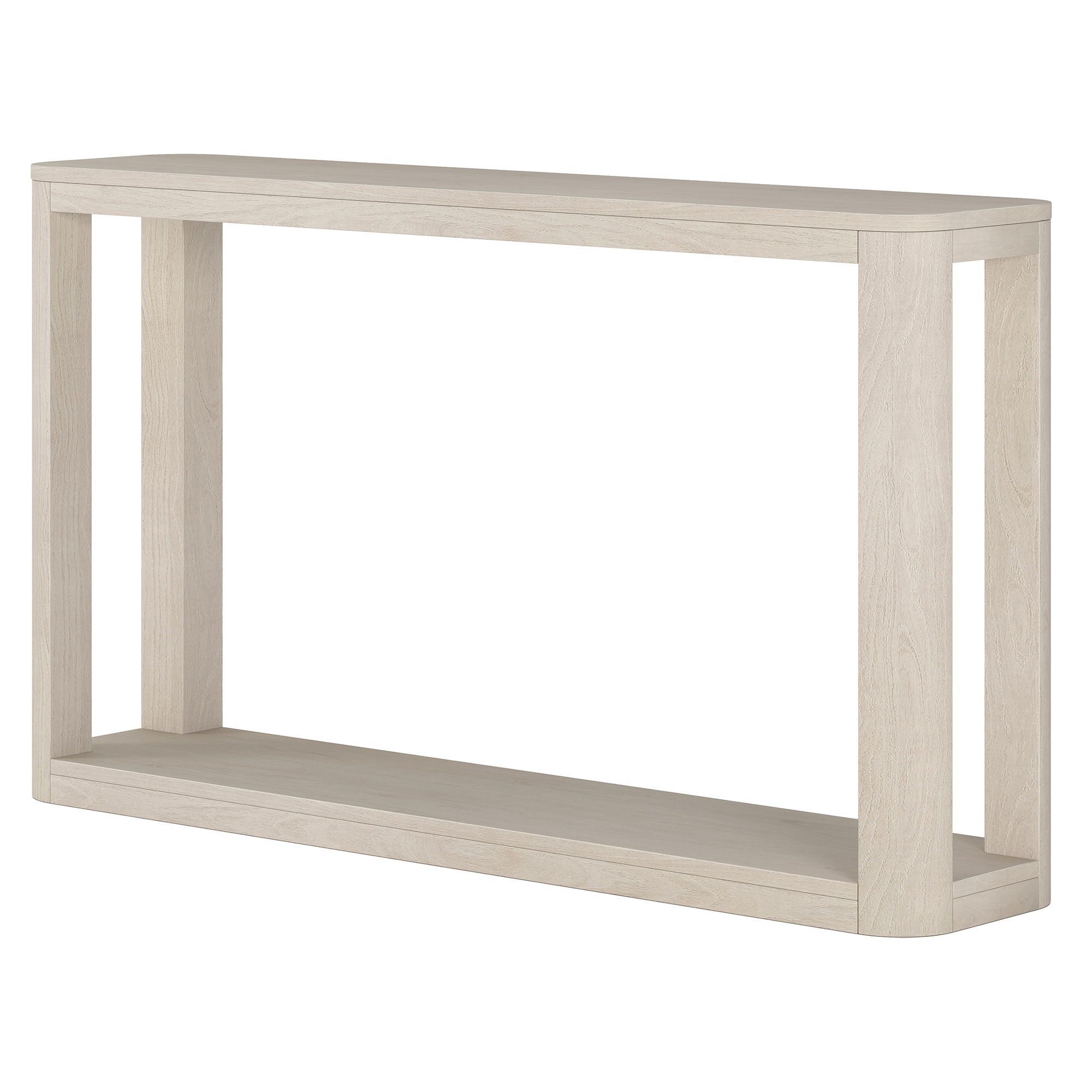 Evelyn&Zoe Modern/Contemporary 52" Wide Alder White Console Table