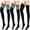 3 Pairs Black+Black White+Black White, variant on 3 Pairs Women Plus Size Thigh High Stockings Thin Over the Knee Tube Socks Long Sport Tights Striped Leg Warmers Sock D Black & Black White Stripe*2